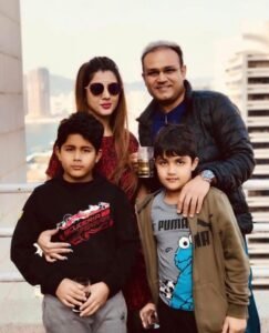 Virender Sehwag with his Family