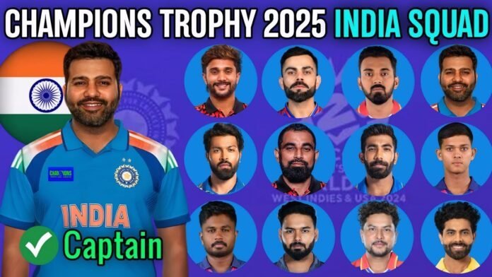 India's Champions Trophy 2025 Squad